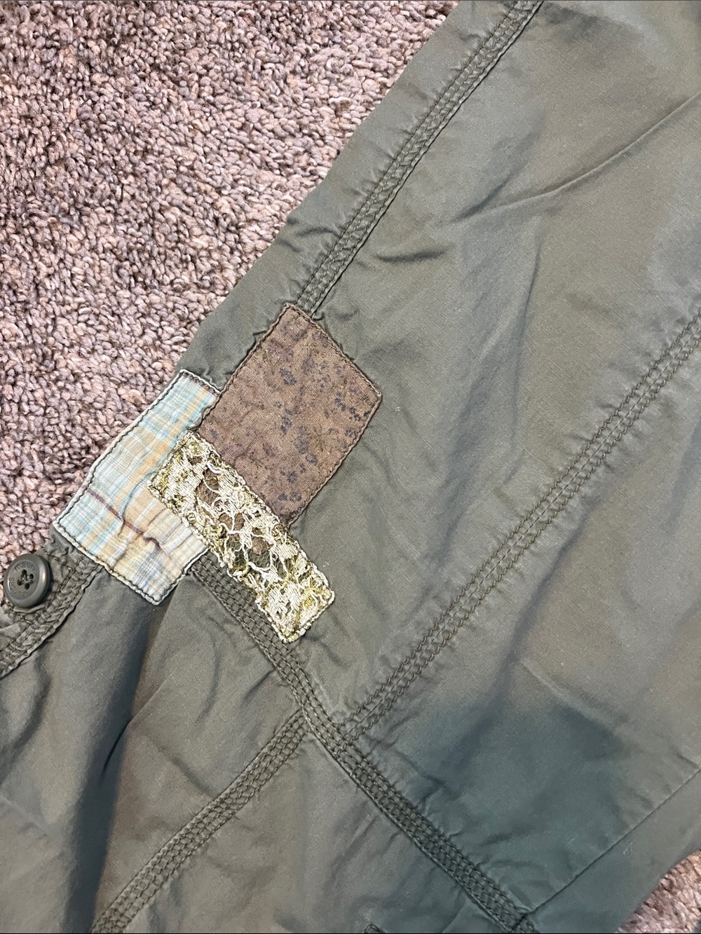 Maurices Olive Green Cargo Pants with Patch Details - Picture 5 of 8